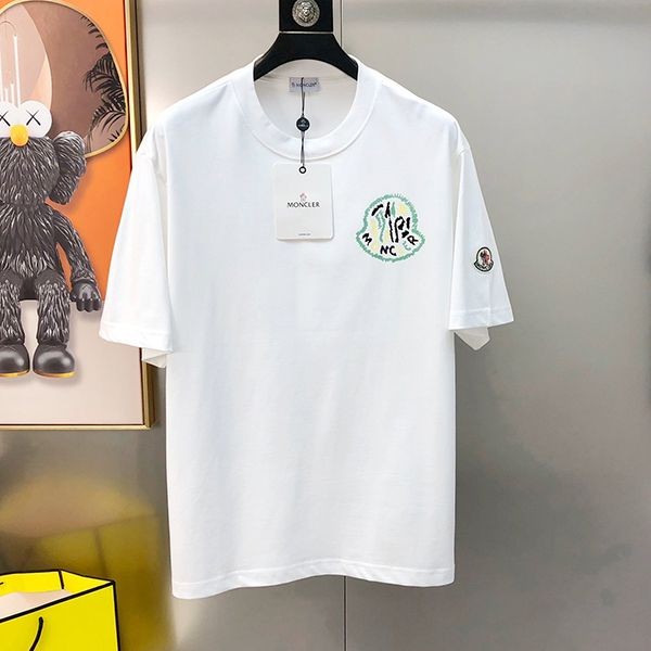 絶対欲しい！モンクレール 刺繍ロゴ Tシャツ 偽物 ★ブラック&ホワイト moe32910